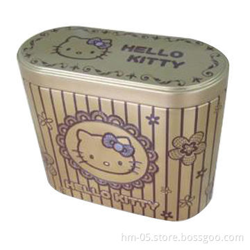 Tin Box in Square Shape, Made of Tinplate, Customized Logos and Prints are Accepted